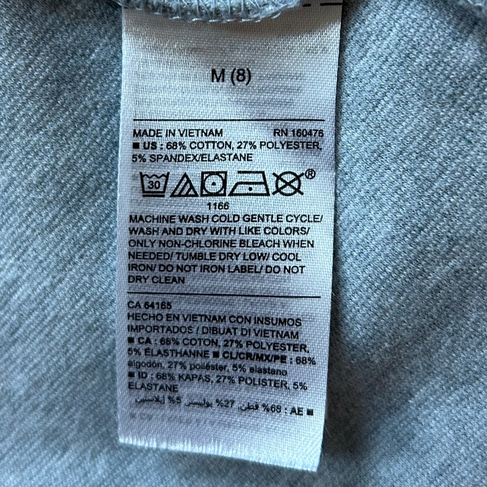 Old Navy Girl dress school uniform size M 8  Gray short sleeves - Picture 4 of 6